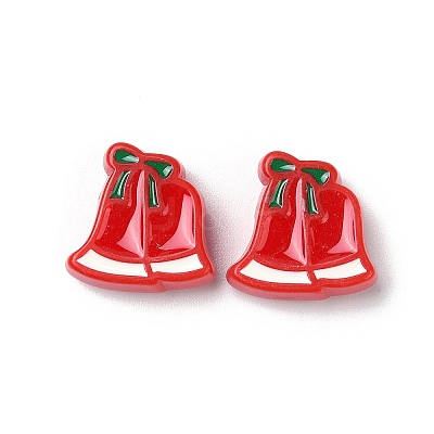 Christmas Decorations Theme Opaque Acrylic Bead with Enamel OACR-Z021-01B-1