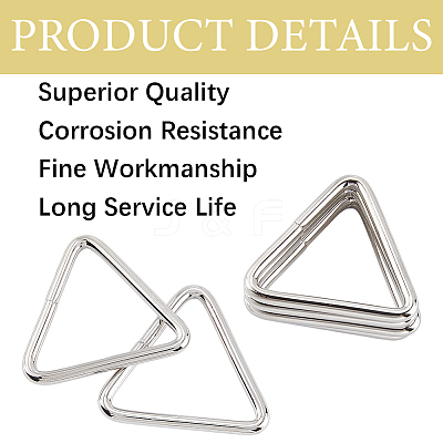 12Pcs Triangle Iron Linking Rings IFIN-CP0002-96P-1