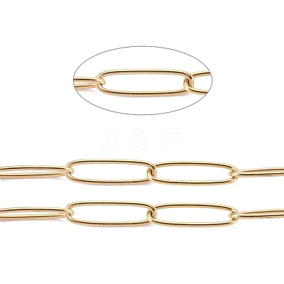 Ion Plating(IP) 304 Stainless Steel Paperclip Chains CHS-F010-01C-G-01-1