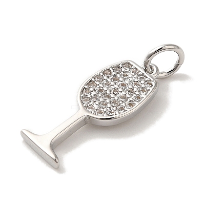 Brass Micro Pave Cubic Pendants KK-U027-07P-03-1