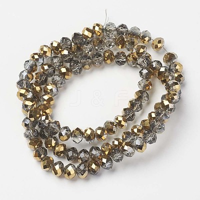 Electroplate Transparent Glass Beads Strands EGLA-A034-T4mm-O06-1