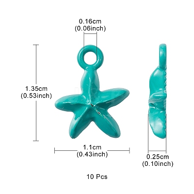 Spray Painted Alloy Pendant PALLOY-YW0001-65-1