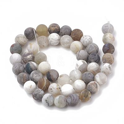 Natural Bamboo Leaf Agate Beads Strands G-T106-026-1