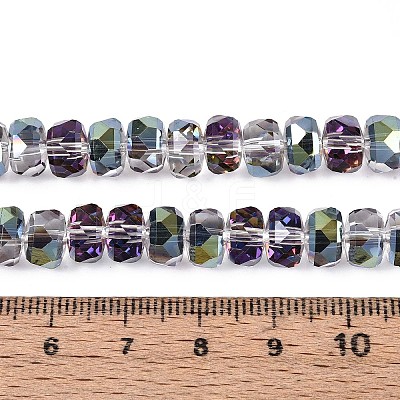 Electroplate Transparent Glass Beads Strands EGLA-N022-04A-D04-1