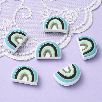 6Pcs Food Grade Eco-Friendly Silicone Focal Beads SIL-YW0001-04B-1