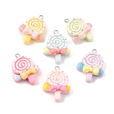 Opaque Resin Imitation Food Pendants RE-CBAB567-02-1