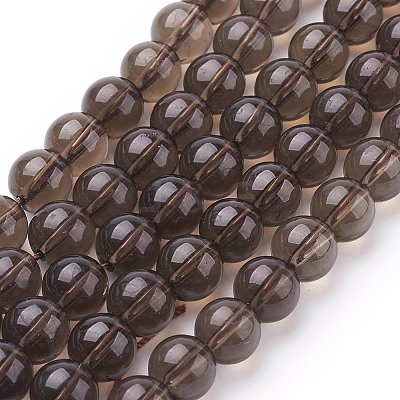 Natural Smoky Quartz Beads Strands G-C175-4mm-1-1