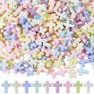 300Pcs Opaque Acrylic Beads SACR-SC0001-60-1
