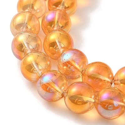 Transparent Electroplate Glass Beads Strands GLAA-T032-T8mm-C01-1
