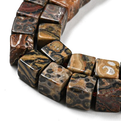 Natural Leopard Skin Jasper Beads Strands G-Q1008-B09-1
