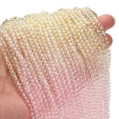 Transparent Painted Glass Beads Strands DGLA-A034-T3mm-A25-1