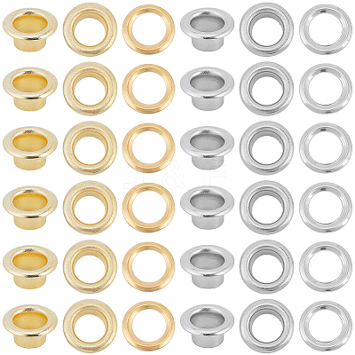 200Pcs 2 Colors Iron Grommet Eyelet Findings IFIN-GF0001-59B-1