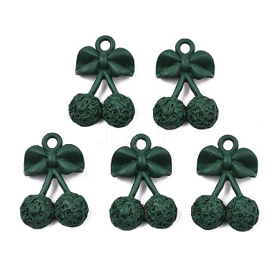 Spray Painted Alloy Pendants PALLOY-T075-116B-RS-1