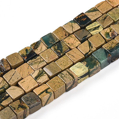 Natural Verdite Stone Beads Strands G-T140-47B-1