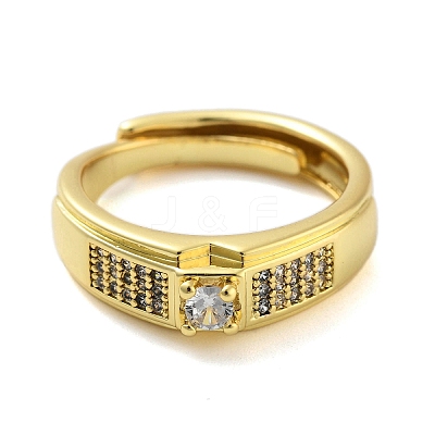 Clear Cubic Zirconia Adjustable Rings RJEW-L120-019G-1