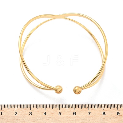 304 Stainless Steel Cuff Bangles BJEW-L682-033G-1