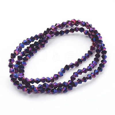 Transparent Electroplate Glass Beads Strands EGLA-A039-T3mm-UA04-1