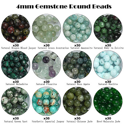 DIY Round Natural Gemstone Beads Bracelets Making Kits DIY-YW0011-84-1