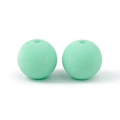 Rubberized Style Opaque Acrylic Beads MACR-F073-01-1