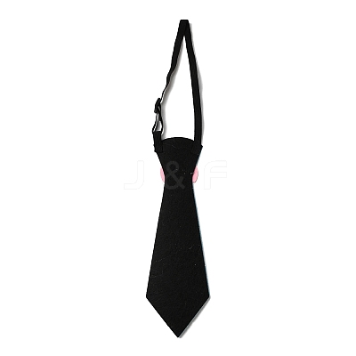 Easter Theme Rabbit Egg Glitter Felt Necktie AJEW-C030-01D-1
