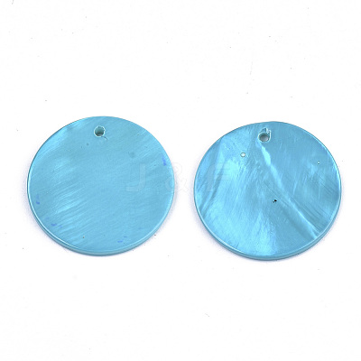 Natural Freshwater Shell Pendants X-SHEL-R022-01A-1