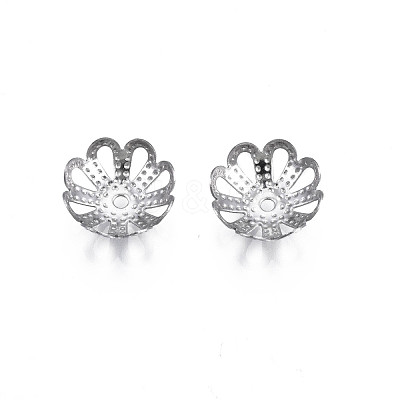 Non-Tarnish 304 Stainless Steel Bead Caps STAS-S057-52-1