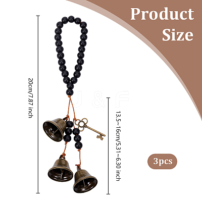 Iron Bell Pendant Decorations HJEW-OC00024-1