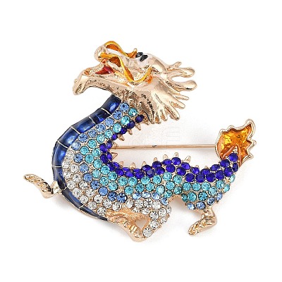 Dragon Alloy Rhinestones Brooches JEWB-S022-09B-1