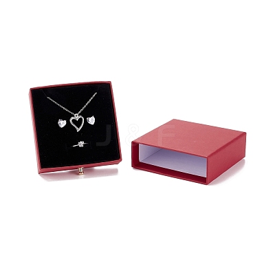 Square Paper Drawer Jewelry Set Box CON-C011-03A-02-1