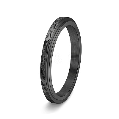 304 Stainless Steel Rotatable Finger Ring for Women Men PW-WG3B7F0-12-1