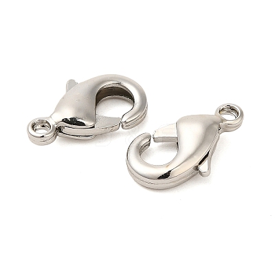 Rack Plating Brass Lobster Claw Clasps KK-F090-27P-02-1