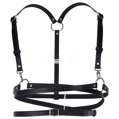 Adjustable Retro Imitation Leather Y-Shaped Heavy Duty Suspenders AJEW-WH0314-94-1