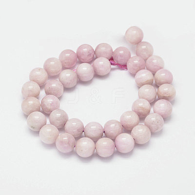 Round Natural Kunzite Beads Strands G-K068-27-7mm-1