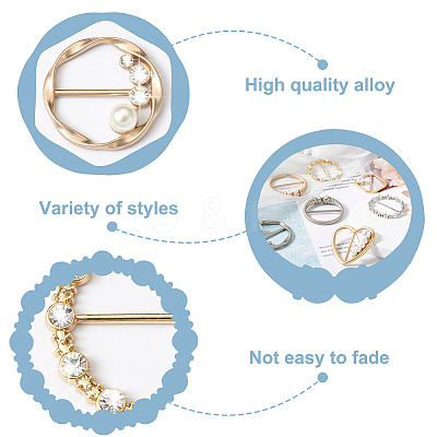 10Pcs 10 Style Alloy Slide Buckles FIND-BY0001-10-1
