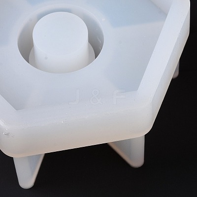 Hexagon Candlestick Food Grade Silicone Molds DIY-D071-04-1