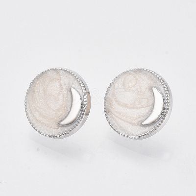 Brass Stud Earring Findings KK-N216-37P-04-NF-1