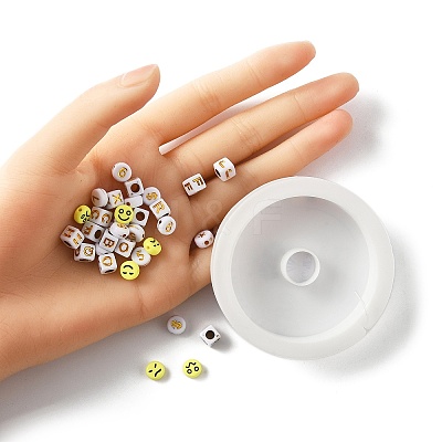 DIY Cube Acrylic Beads Bracelets Making Kits DIY-FP0001-48-1
