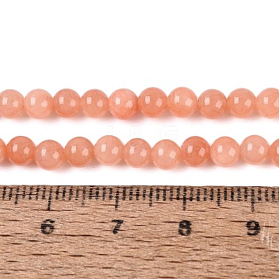 Natural Dyed Yellow Jade Gemstone Bead Strands G-R271-4mm-Y31-1