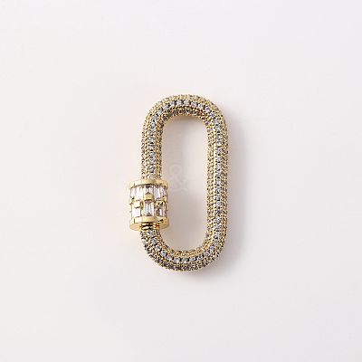 Brass Screw Carabiner Lock Charms KK-WH0816-012G-1