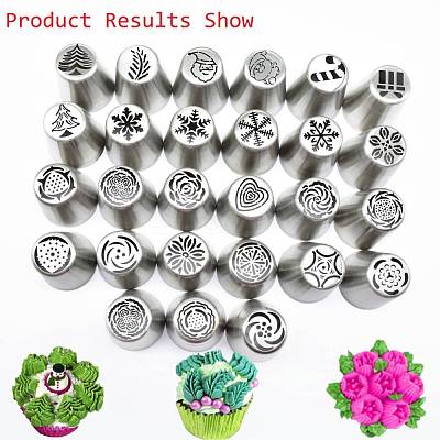 Non-Tarnish Vortex Stainless Steel Russian Piping Tips DIY-D036-17P-1