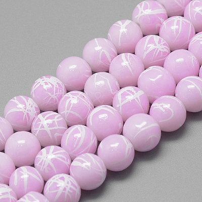Drawbench Glass Beads Strands DGLA-S115-4mm-L02-1