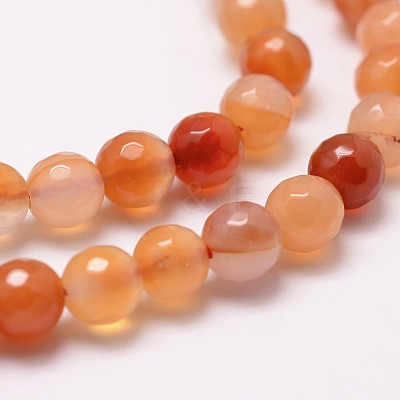 Natural Red Agate Beads Strands G-G736-19-4mm-1