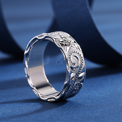 Sculptured Vine Pattern Brass Finger Rings for Women FS-WGD177A-01-1