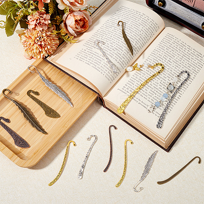 20Pcs 20 Styles Tibetan Style Alloy Bookmarks TIBE-SC0001-97-1