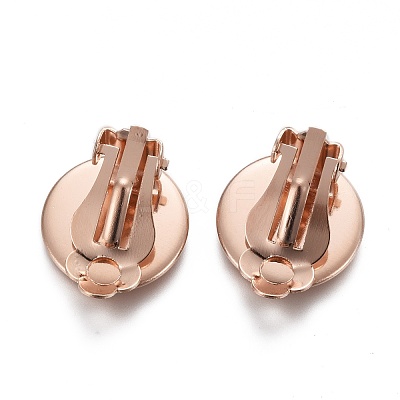304 Stainless Steel Clip-on Earring Setting STAS-P249-23B-RG-1
