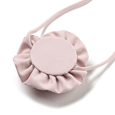 Fabric Rose Tie Choker Necklaces for Women NJEW-Z022-01L-1