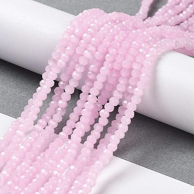 Baking Paint Imitation Jade Glass Bead Strands DGLA-A034-J2MM-A26-1
