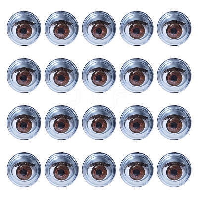 10 Pairs Iron & Plastic Blinkable Craft Eye DIY-GL0005-20B-1