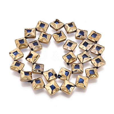Electroplate Glass Beads Strands EGLA-T021-24C-1