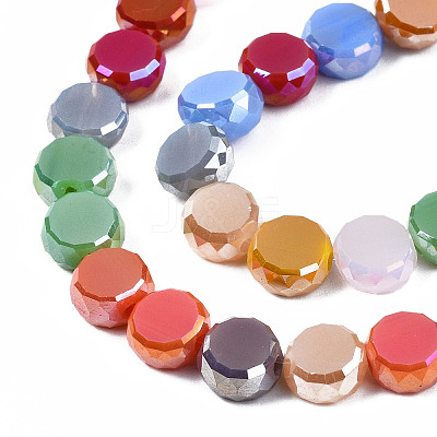Electroplate Opaque Glass Beads Strands EGLA-S174-31-1